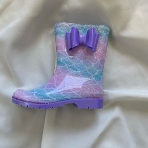 Mermaid color rain boots